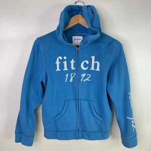 Abercrombie & Fitch Ocean Blue Sweater/Hoodie Zip Up Kids Size 15/16